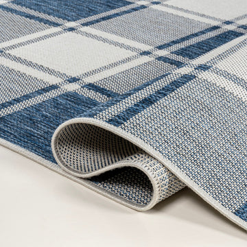 Sabine Traditional Farmhouse Bold Gingham Area Rug